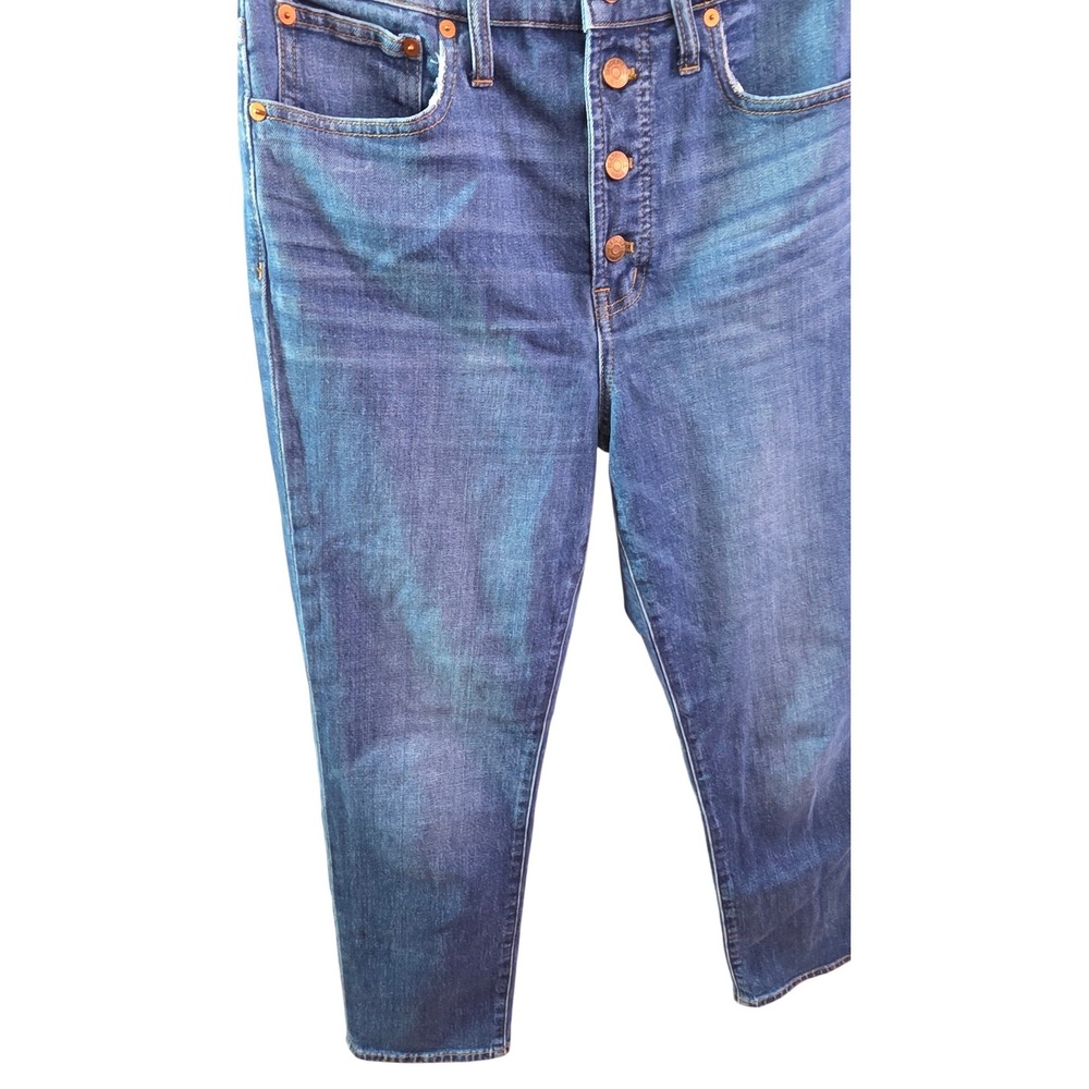 Madewell The Perfect Vintage Jean Button Fly Distressed Blue Denim Size 28 - Picture 7 of 9